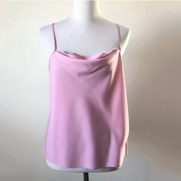 Topshop- Pink Cowl Neck Spaghetti Strap Y2K Camisole US size 12 - Picture 1 of 6